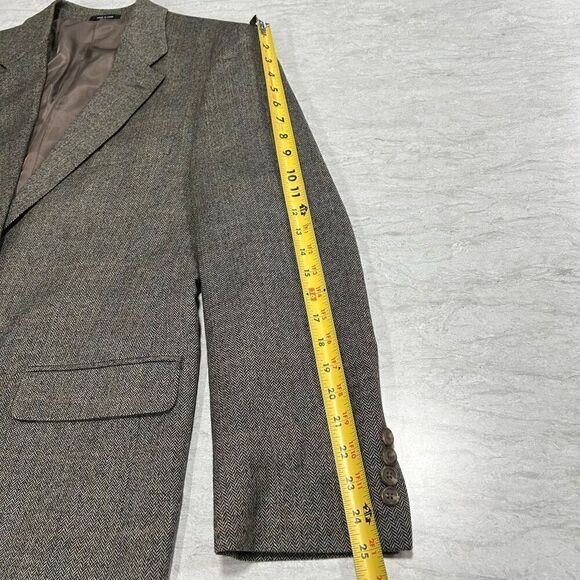 Lauren Ralph Lauren 100% Wool 2 Button Blazer Sport Coat Brown Plaid Size 44R - Picture 13 of 15